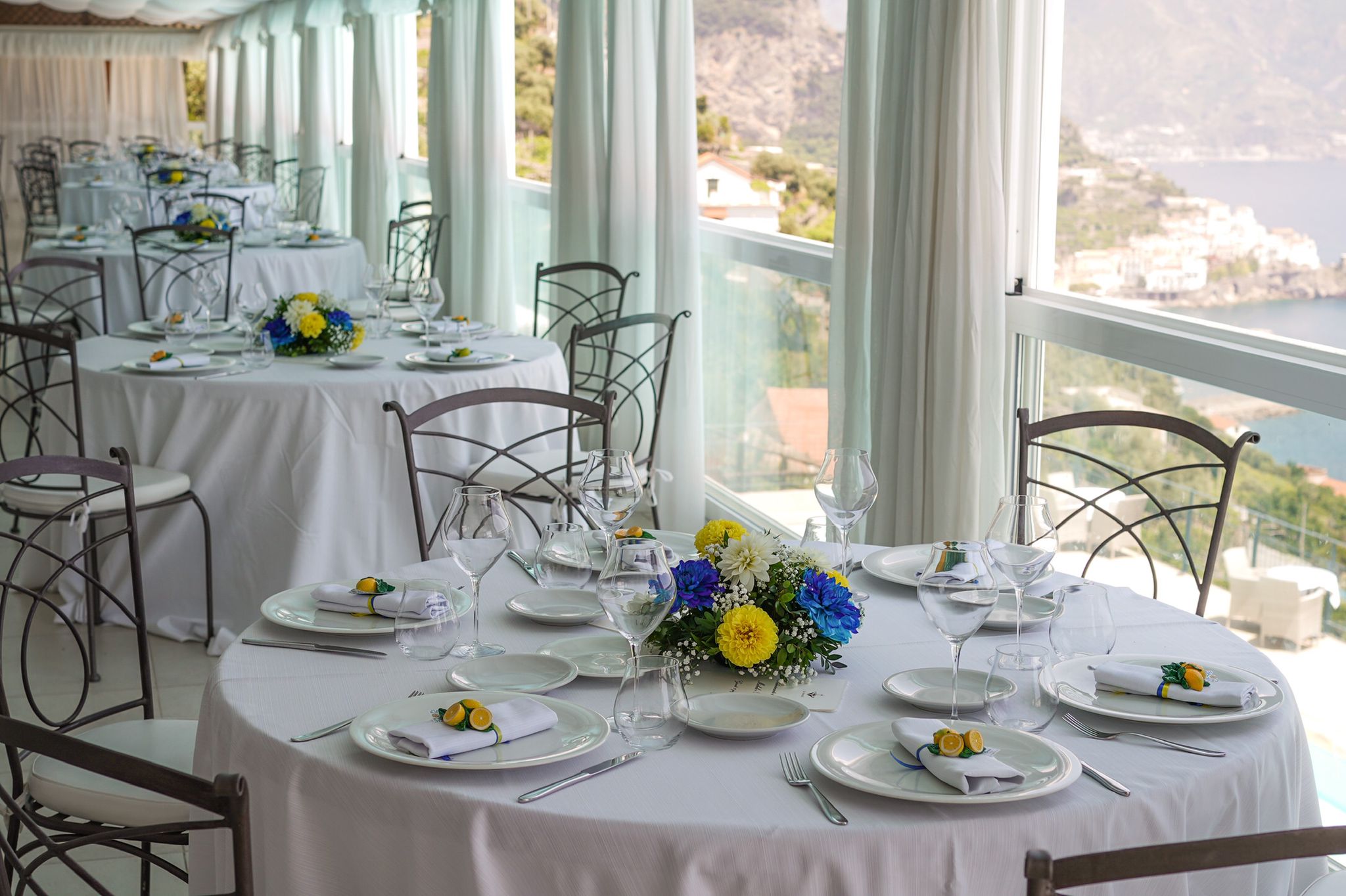 Amalfi venue restaurant with sea view