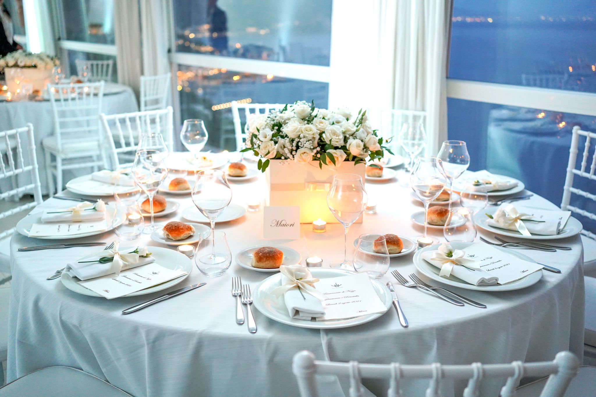 Italian wedding table setup